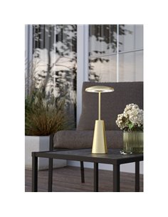 Candeeiro de mesa LED recarregável para exterior PICCOLA em latão escovado 2400K-3000K-4000K, IP54 2