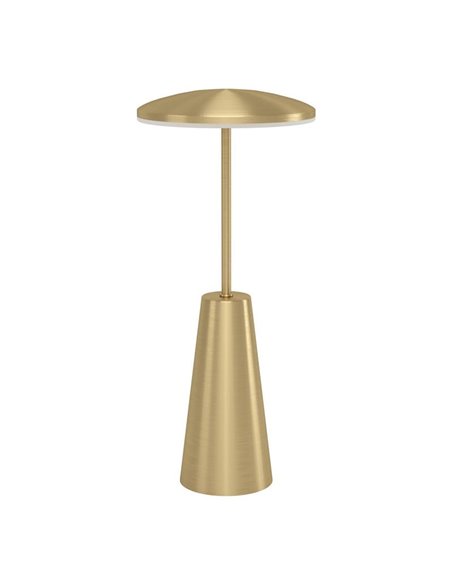 Lampe de table d'extérieur LED rechargeable PICCOLA en laiton brossé 2400K-3000K-4000K, IP54