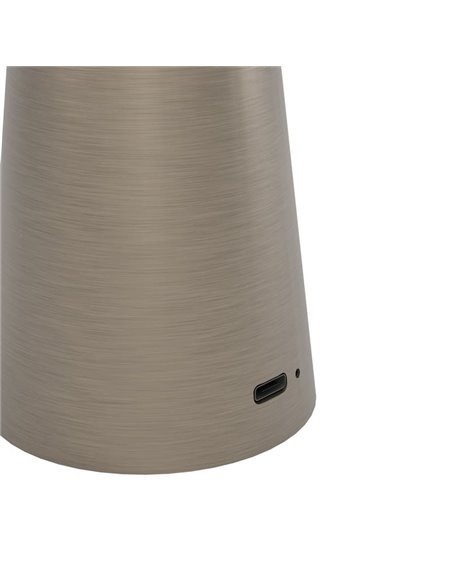Lámpara de mesa exterior LED recargable PICCOLA Latón oscuro 2400K-3000K-4000K, IP54