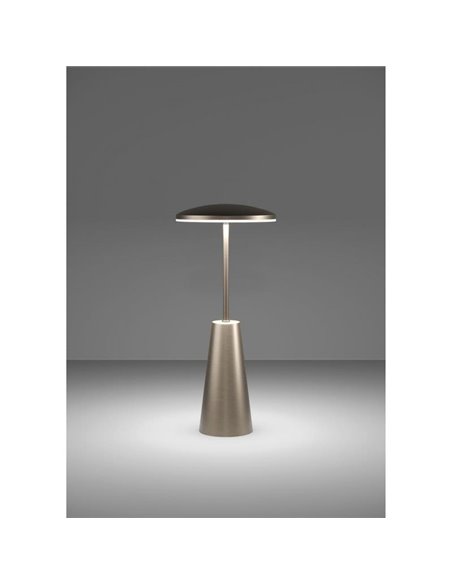 Candeeiro de mesa LED recarregável para exterior PICCOLA latão escuro 2400K-3000K-4000K, IP54