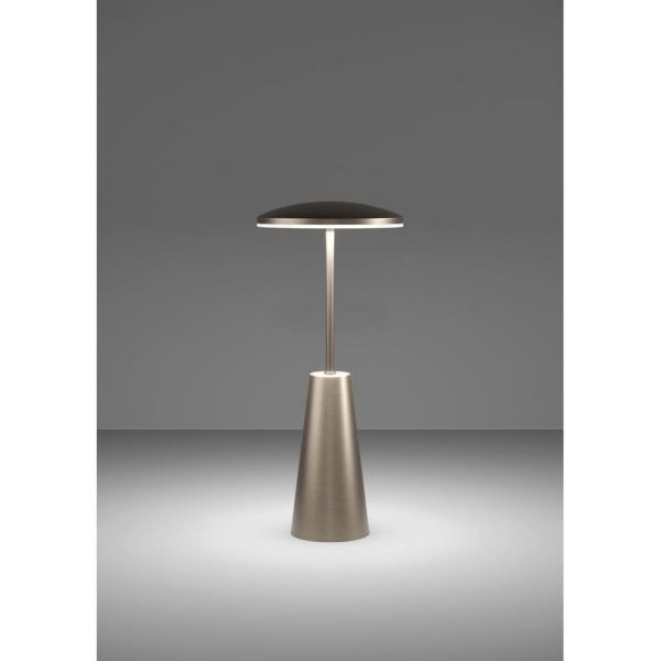 Lámpara de mesa exterior LED recargable PICCOLA Latón oscuro 2400K-3000K-4000K, IP54