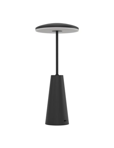 Candeeiro de mesa exterior LED recarregável PICCOLA preto 2400K-3000K-4000K, IP54