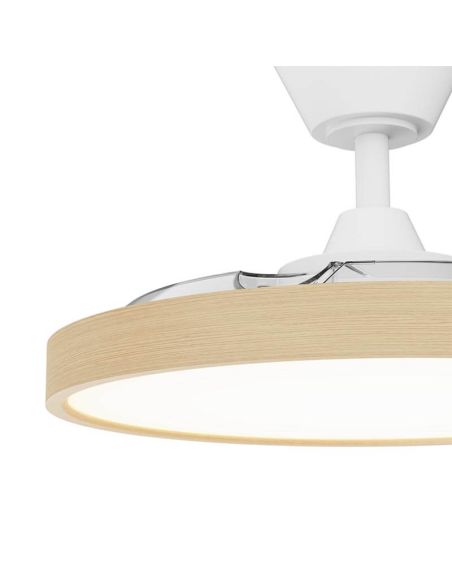 Detalle Ventilador de Techo Retráctil BOMBAY ESTILO M - Innovación y Estilo en Madera con Temporizador y Nature Wind