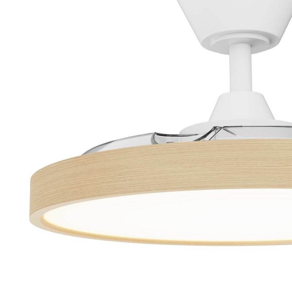 Detalle Ventilador de Techo Retráctil BOMBAY ESTILO M - Innovación y Estilo en Madera con Temporizador y Nature Wind