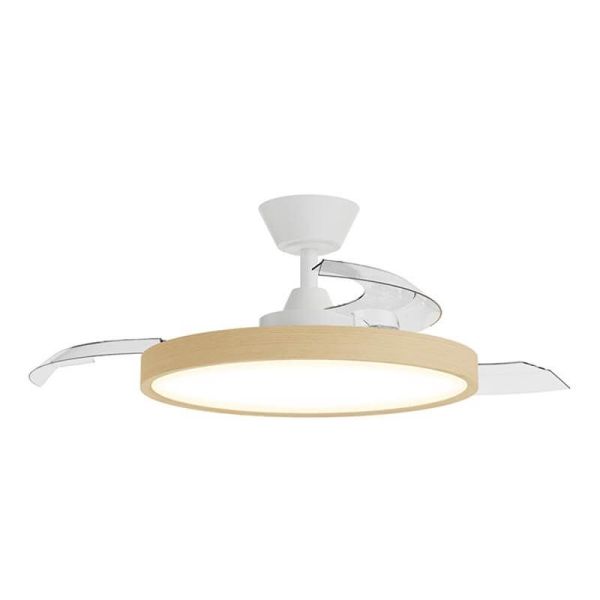 Funcionando Ventilador de Techo Retráctil BOMBAY ESTILO M - Innovación y Estilo en Madera con Temporizador y Nature Wind