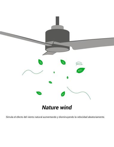 BOMBAY STYLE S Ventilateur de plafond rétractable avec lumière LED à intensité variable, blanc mat 2199344 Nature Wind