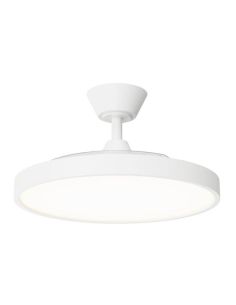 Ventilador de Techo Retráctil BOMBAY ESTILO M con Luz LED Regulable, Blanco Mate Nature Wind 2