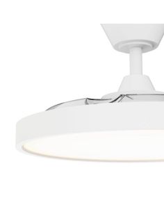 Ventilateur de plafond rétractable BOMBAY STYLE S avec lumière LED à intensité variable, blanc mat 2199344 2