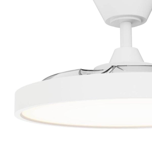 Ventilador de Techo Retráctil BOMBAY ESTILO S con Luz LED Regulable, Blanco Mate 2199344