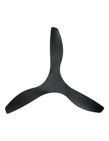 Ventilador de techo sin luz PORTSEA de interior negro DC Ø132cm