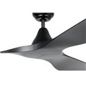 Ventilador de techo sin luz PORTSEA de interior negro DC Ø132cm