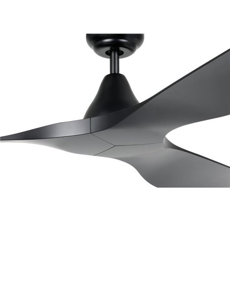 Ventilador de techo sin luz PORTSEA de interior negro DC Ø132cm
