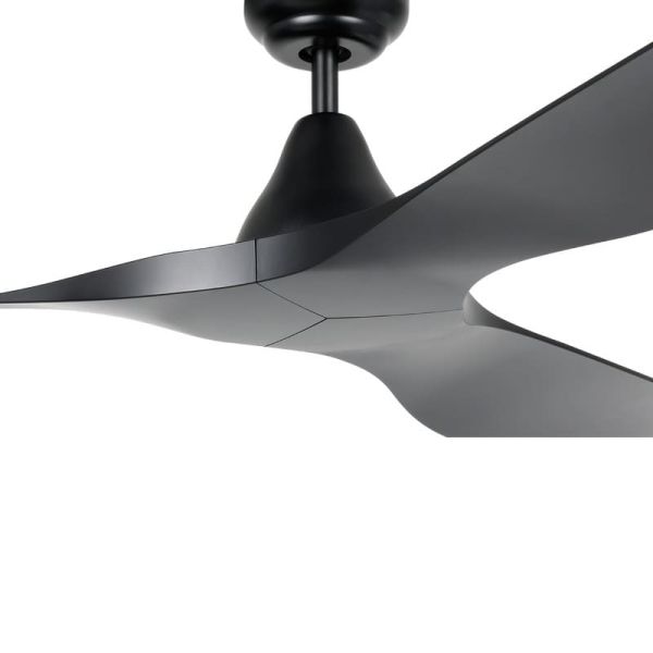 Ventilador de techo sin luz PORTSEA de interior negro DC Ø132cm