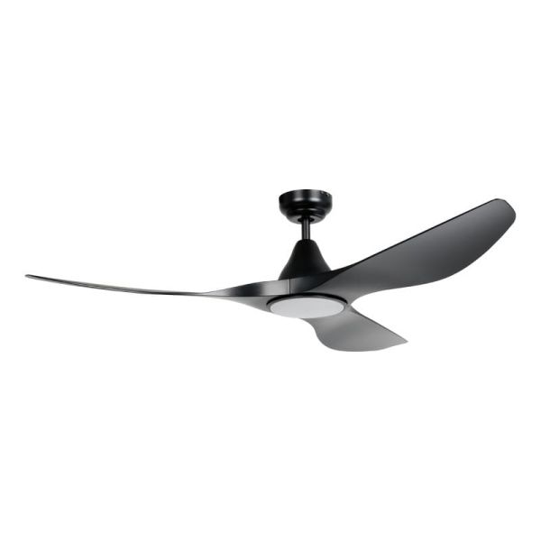 Ventilador de techo LED 19W PORTSEA negro 2300Lm CCT 3000K-4000K-5000K para interior