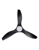 Ventilador de techo LED 19W PORTSEA negro 2300Lm CCT 3000K-4000K-5000K para interior