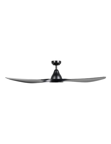 Ventilador de techo LED 19W PORTSEA negro 2300Lm CCT 3000K-4000K-5000K para interior