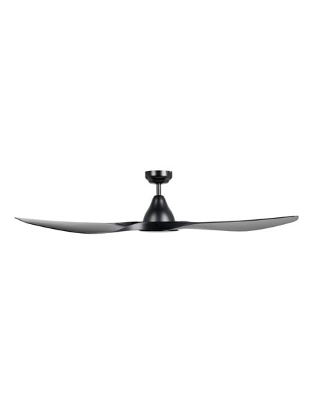 Ventilador de techo LED 19W PORTSEA negro 2300Lm CCT 3000K-4000K-5000K para interior