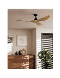 Ventilador de techo sin luz PORTSEA madera DC Ø130cm para interior