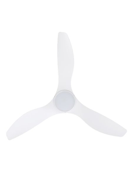 Ventilador de techo con luz LED 19W PORTSEA blanco 2300Lm CCT 3000K-4000K-5000K, interior