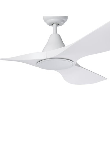 Ventilateur de plafond avec lumière LED 19W PORTSEA blanc 2300Lm CCT 3000K-4000K-5000K, intérieur