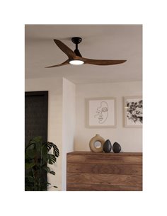 Ventilador de teto LED 19W PORTSEA madeira 2300Lm CCT 3000K-4000K-5000K, interior 2