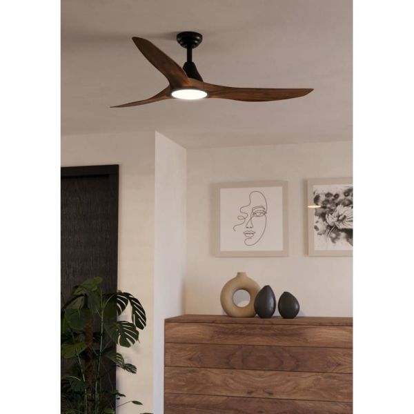 Ventilador de teto LED 19W PORTSEA madeira 2300Lm CCT 3000K-4000K-5000K, interior