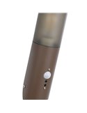 Aplique de pared exterior con Sensor HELSINKI de acero inoxidable color café óxido E27