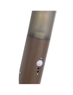 Aplique de pared exterior con Sensor HELSINKI de acero inoxidable color café óxido E27 2