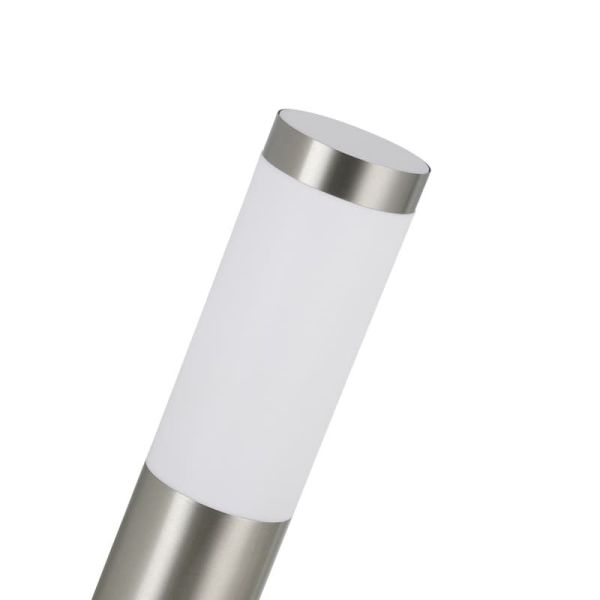Aplique de pared exterior con Sensor HELSINKI de acero inoxidable color acero, A60 casquillo E27