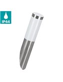 Aplique de pared exterior con Sensor HELSINKI de acero inoxidable color acero, A60 casquillo E27