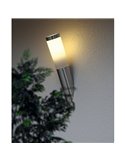 Aplique de pared exterior con Sensor HELSINKI de acero inoxidable color acero, A60 casquillo E27