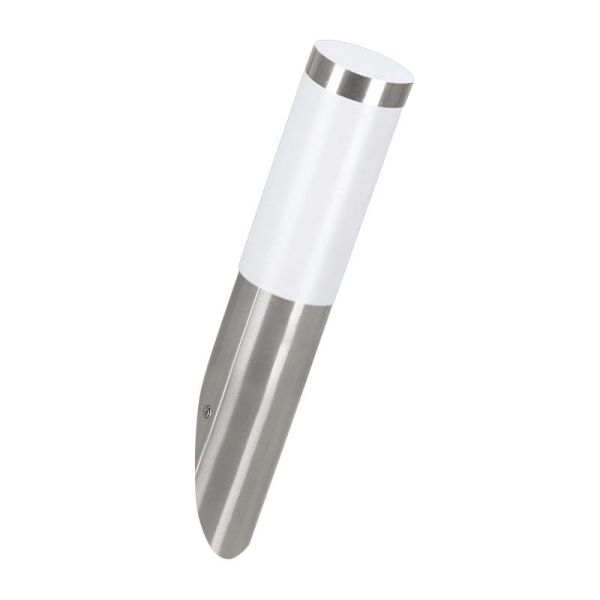 Aplique de pared exterior con Sensor HELSINKI de acero inoxidable color acero, A60 casquillo E27