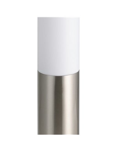 Baliza de exterior anclada al suelo HELSINKI de acero inoxidable 45cm de alto Ø75mm