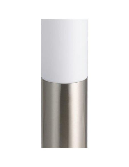 Baliza de exterior anclada al suelo HELSINKI de acero inoxidable 45cm de alto Ø75mm