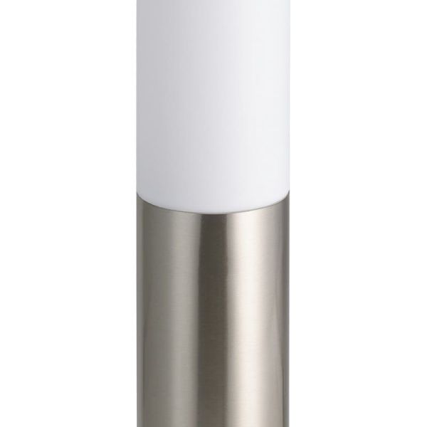 Baliza de exterior anclada al suelo HELSINKI de acero inoxidable 45cm de alto Ø75mm