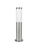 Baliza de exterior anclada al suelo HELSINKI de acero inoxidable 45cm de alto Ø75mm