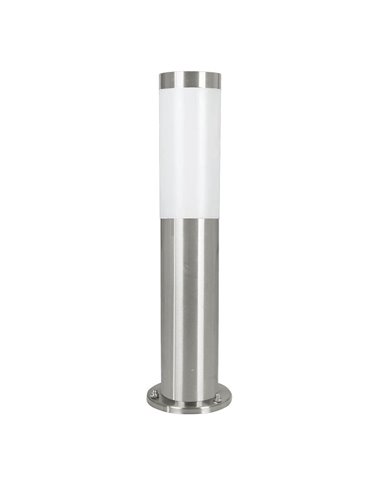 Baliza de exterior anclada al suelo HELSINKI de acero inoxidable 45cm de alto Ø75mm