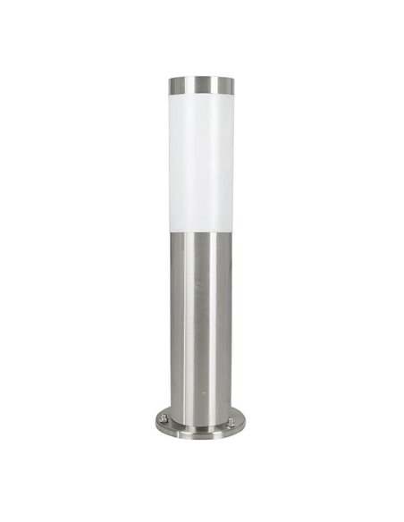 Baliza de exterior anclada al suelo HELSINKI de acero inoxidable 45cm de alto Ø75mm