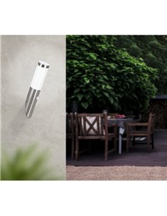 Aplique de pared exterior con Sensor HELSINKI de acero inoxidable, E27 Ø75mm 2