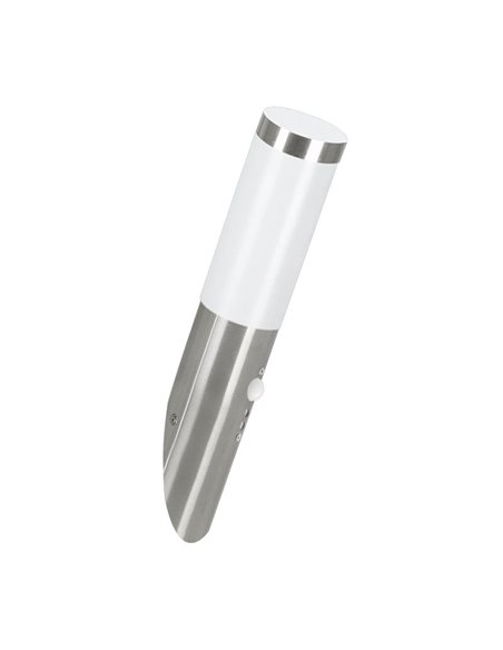 Aplique de pared exterior con Sensor HELSINKI de acero inoxidable, E27 Ø75mm