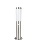 Baliza de pie exterior HELSINKI de acero inoxidable E27 con sensor, 450mm de altura Ø 75mm