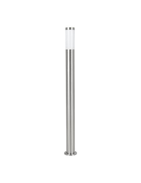 Baliza alta de exterior HELSINKI de acero inoxidable 1100mm altura Ø75mm E27 IP65