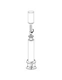 Baliza alta de exterior HELSINKI de acero inoxidable 1100mm altura Ø75mm E27 IP65