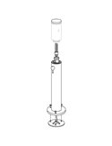 Baliza alta de exterior con sensor de movimiento HELSINKI de acero inoxidable 1100mm altura Ø75mm E27 IP65