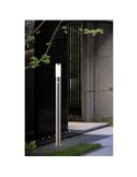 Baliza alta de exterior con sensor de movimiento HELSINKI de acero inoxidable 1100mm altura Ø75mm E27 IP65