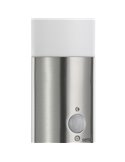 Baliza alta de exterior con sensor de movimiento HELSINKI de acero inoxidable 1100mm altura Ø75mm E27 IP65