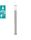 Baliza alta de exterior con sensor de movimiento HELSINKI de acero inoxidable 1100mm altura Ø75mm E27 IP65