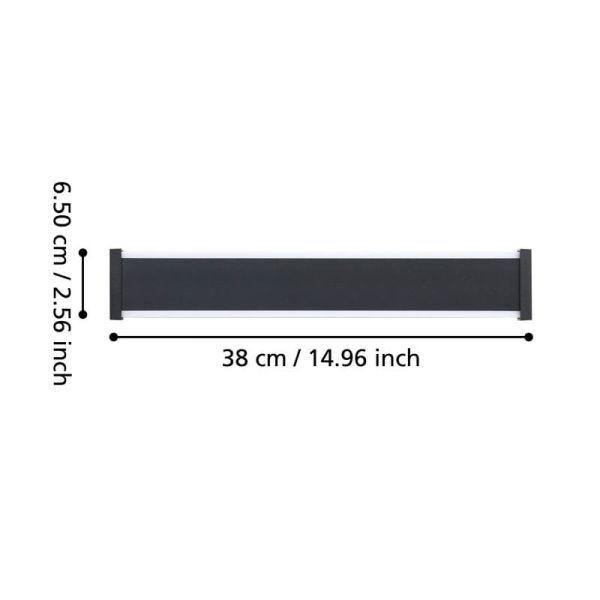 Aplique de Pared Exterior LED Muy Decorativo 38cm NEVIANO 3,7W 1200lm 3000k IP65