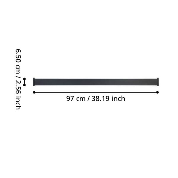 Aplique de Pared Alargado LED NEVIANO super largo 97cm, 11W 4200lm 3000K IP65