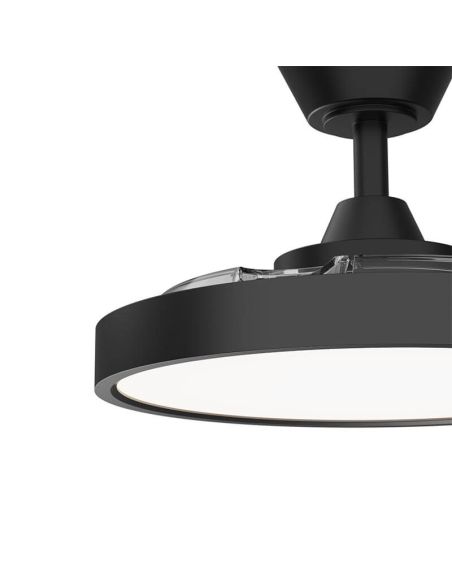 Détail Ventilateur de plafond BOMBAY S STYLE avec pales rétractables et lumière LED réglable, Sulion noir